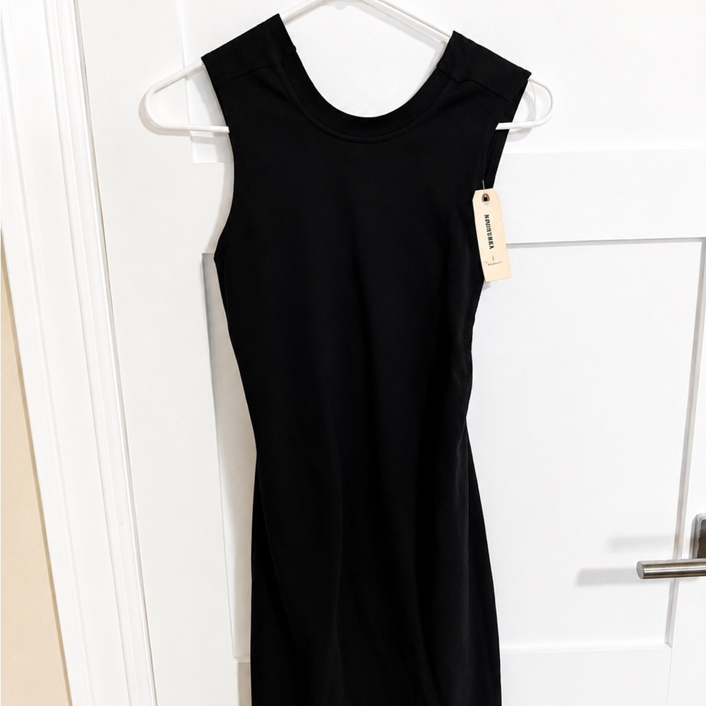 1017 ALYX 9SM Black Backless Jersey Bodycon Dress